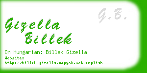 gizella billek business card